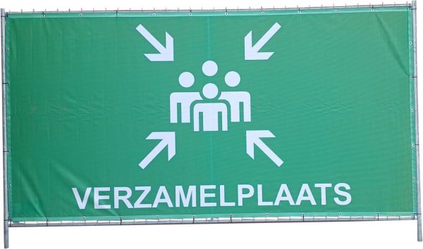 Signing Verzamelplaats (bouwhek)